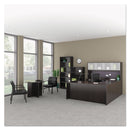 Alera Reception Lounge WL Series Guest Chair, 24.21" x 24.8" x 32.67", Black Seat/Back, Espresso Base