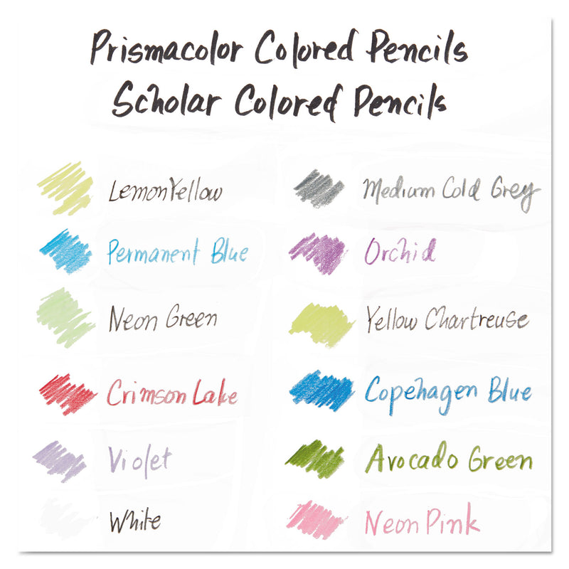 Prismacolor Scholar Colored Pencil Set, 3 mm, HB (