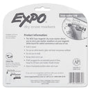 EXPO Magnetic Dry Erase Marker, Broad Chisel Tip, Black, 4/Pack