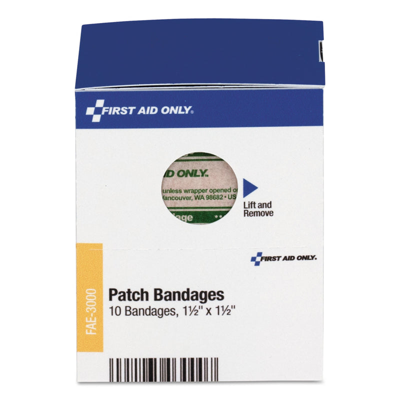 First Aid Only SmartCompliance Patch Bandages, 1.5 x 1.5, 10/Box