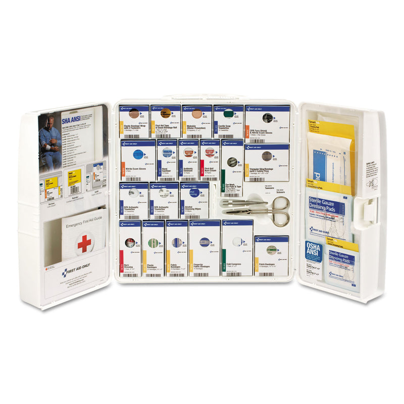 First Aid Only ANSI 2015 SmartCompliance General Business First Aid Station, 50 People, 202 Pieces, Plastic Case