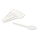 CONSERVE Corn Starch Cutlery, Spoon, White, 100/Pack