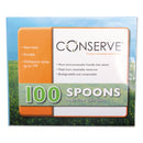 CONSERVE Corn Starch Cutlery, Spoon, White, 100/Pack