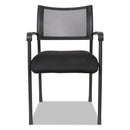 Alera Eikon Series Stacking Mesh Guest Chair, Supports Up to 275 lb, Black, 2/Carton