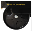 Rubbermaid Multi-Shelf Cleaning Cart, Plastic, 4 Shelves, 1 Bin, 20" x 45" x 38.25", Black