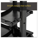 Rubbermaid Multi-Shelf Cleaning Cart, Plastic, 4 Shelves, 1 Bin, 20" x 45" x 38.25", Black