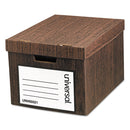 Universal Heavy-Duty Easy Assembly Storage Box, Letter/Legal Files, Woodgrain, 12/Carton