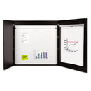 MasterVision Conference Cabinet, Porcelain Magnetic, Dry Erase, 48 x 48, Ebony