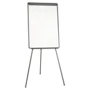 MasterVision Basic Tripod Melamine Presentation Easel, 22.5 x 42, White/Black
