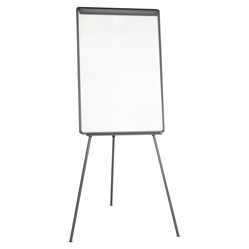 MasterVision Basic Tripod Melamine Presentation Easel, 22.5 x 42, White/Black