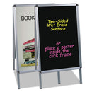 MasterVision Wet Erase Board, 27x34, Black, Aluminum Frame