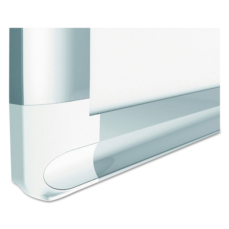 MasterVision Gridded Magnetic Porcelain Planning Board, 1 x 2 Grid, 72 x 48, Aluminum Frame