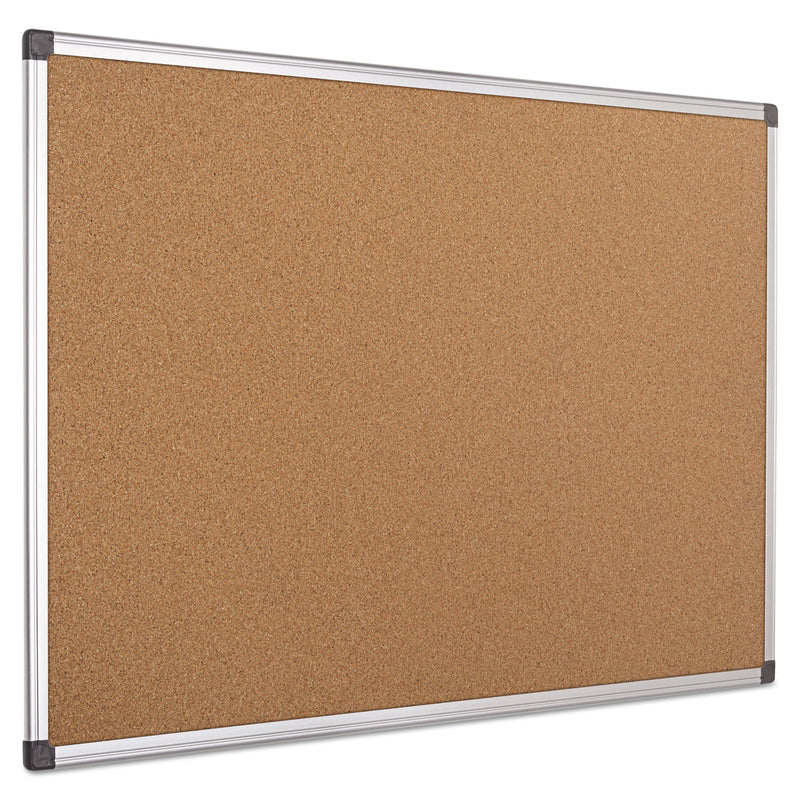 MasterVision Value Cork Bulletin Board with Aluminum Frame, 24 x 36, Natural