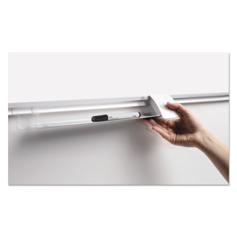 MasterVision Gridded Magnetic Porcelain Planning Board, 1 x 2 Grid, 72 x 48, Aluminum Frame