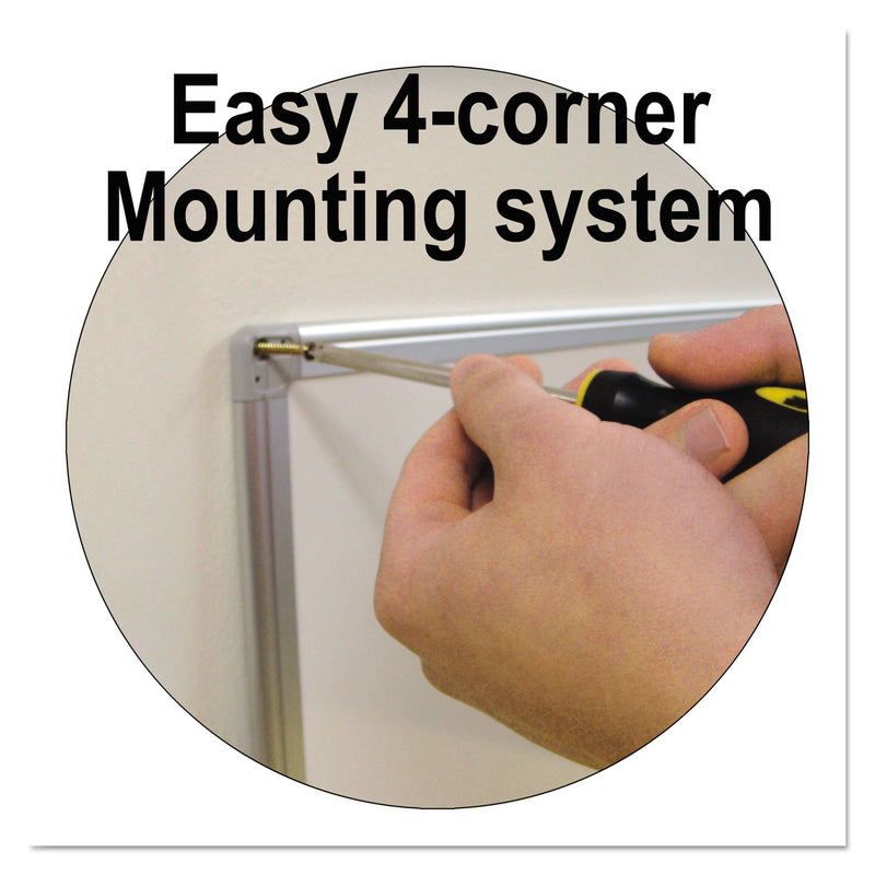 MasterVision Earth Ceramic Dry Erase Board, 24x36, Aluminum Frame