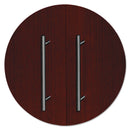 MasterVision Conference Cabinet, Porcelain Magnetic, Dry Erase, 48 x 48, Cherry