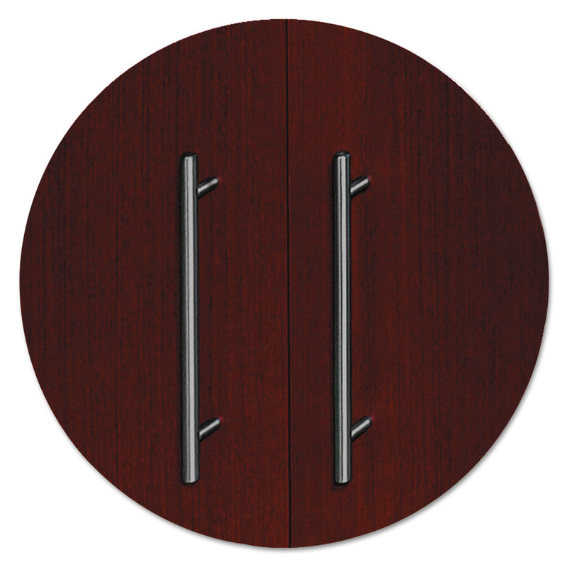 MasterVision Conference Cabinet, Porcelain Magnetic, Dry Erase, 48 x 48, Cherry