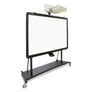 MasterVision Interactive Board Mobile Stand with Ultra-Short Throw Projector Arm and Mounting Plate, 76" x 26" x 70" to 80", Black
