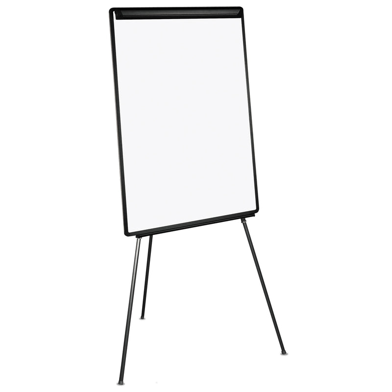 MasterVision Basic Tripod Melamine Presentation Easel, 22.5 x 42, White/Black