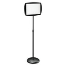 MasterVision Floor Stand Sign Holder, Rectangle, 15x11 sign, 66"H, Black Frame