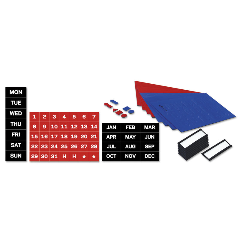 MasterVision Grid Planning Board w/ Accessories, 1 x 2 Grid, 36 x 24, White/Silver