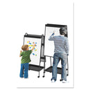 MasterVision Creation Station Magnetic Dry Erase Board, 29 1/2 x 74 7/8, Black Frame