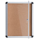MasterVision Slim-Line Enclosed Cork Bulletin Board, 28 x 38, Aluminum Case