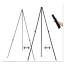MasterVision Instant Easel, 61.5" High, Black, Steel, Lightweight