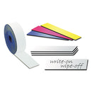 MasterVision Dry Erase Magnetic Tape Strips, 0.88 x 2, Red, 25/Pack