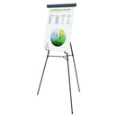 MasterVision Telescoping Tripod Display Easel, Adjusts 38" to 69" High, Metal, Black