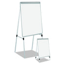 MasterVision Silver Easy Clean Dry Erase Quad-Pod Presentation Easel, 45" to 79" High, Silver