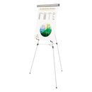MasterVision Telescoping Tripod Display Easel, Adjusts 38" to 69" High, Metal, Silver
