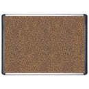 MasterVision Tech Cork Board, 24x36, Silver/Black Frame