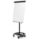 MasterVision 360 Multi-Use Mobile Magnetic Dry Erase Easel, 27 x 41, Black Frame