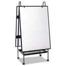 MasterVision Creation Station Dry Erase Board, 29 1/2 x 74 7/8, Black Frame