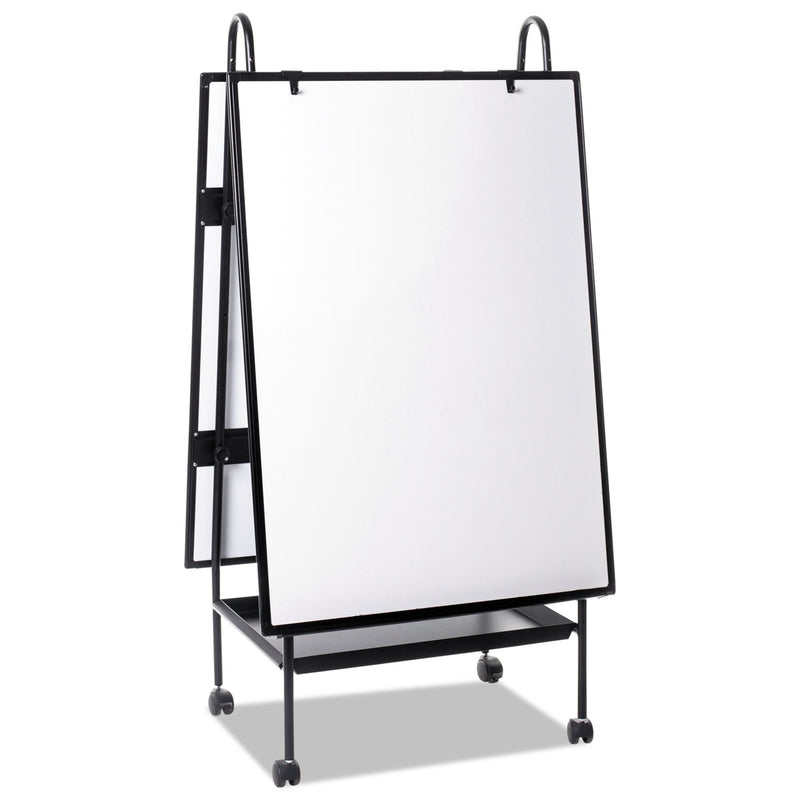 MasterVision Creation Station Dry Erase Board, 29 1/2 x 74 7/8, Black Frame
