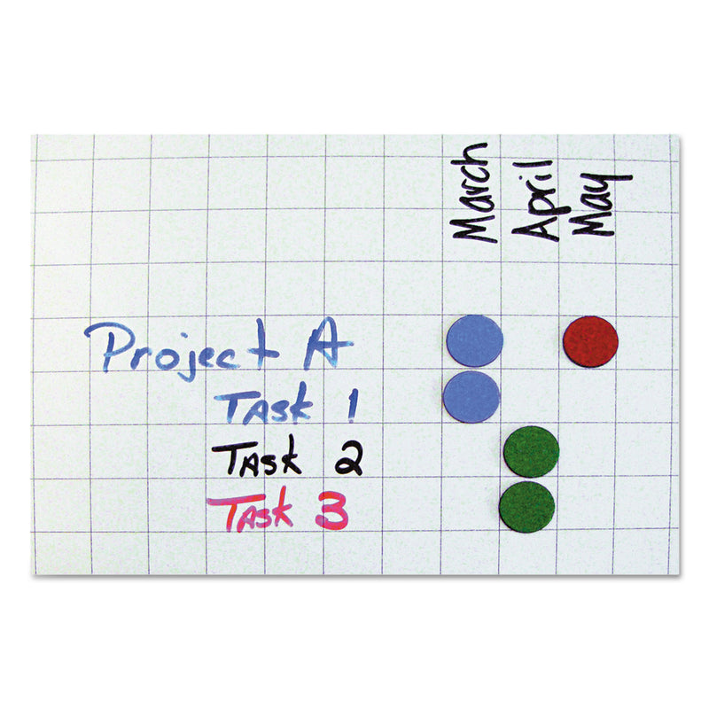 MasterVision Interchangeable Magnetic Board Accessories, Circles, 0.75" Diameter, Blue, 20/Pack