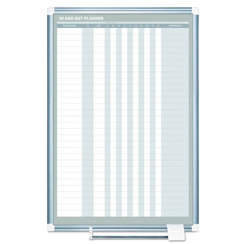 MasterVision In-Out Magnetic Dry Erase Board, 24x36, Silver Frame