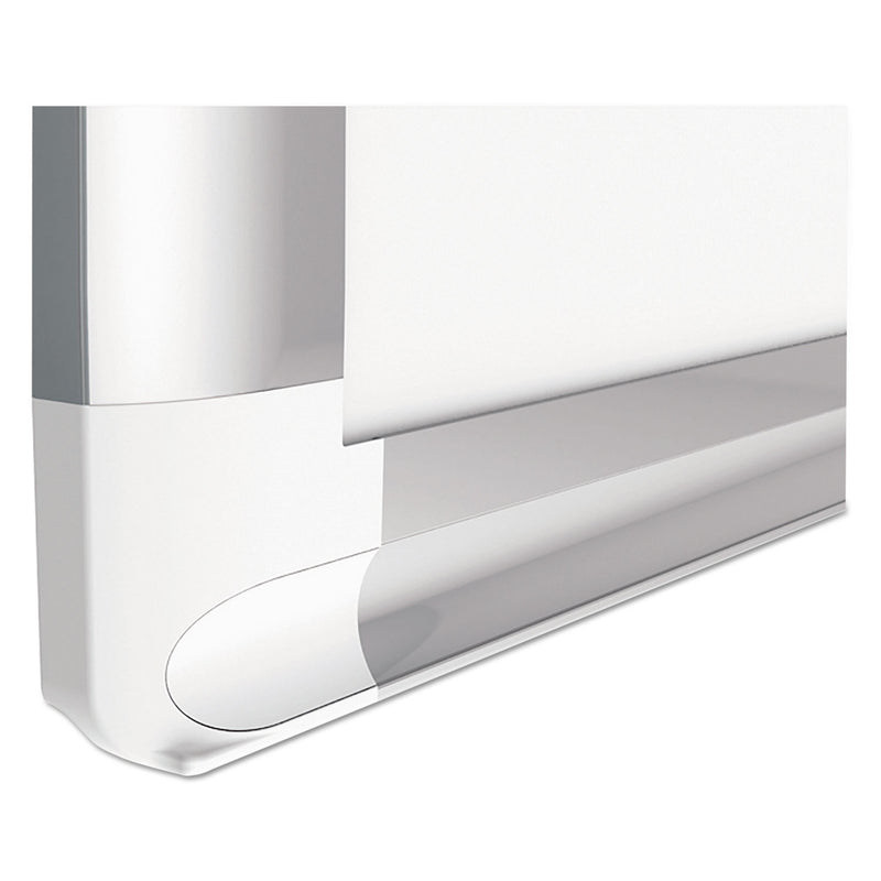 MasterVision Grid Planning Board w/ Accessories, 1 x 2 Grid, 36 x 24, White/Silver