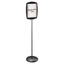 MasterVision Floor Stand Sign Holder, Rectangle, 15x11 sign, 66"H, Black Frame