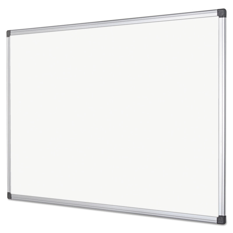 MasterVision Value Lacquered Steel Magnetic Dry Erase Board, 48 x 72, White, Aluminum Frame