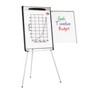 MasterVision Tripod Extension Bar Magnetic Dry-Erase Easel, 39" to 72" High, Black/Silver