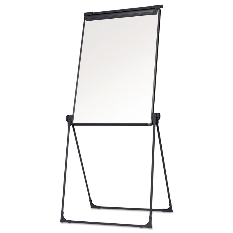 MasterVision Folds-to-a-Table Melamine Easel, 28.5 x 37.5, White, Steel/Laminate