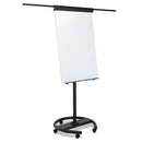 MasterVision 360 Multi-Use Mobile Magnetic Dry Erase Easel, 27 x 41, Black Frame