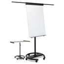 MasterVision 360 Multi-Use Mobile Magnetic Dry Erase Easel, 27 x 41, Black Frame