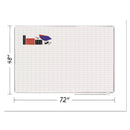 MasterVision Grid Planning Board w/ Accessories, 1 x 2 Grid, 72 x 48, White/Silver