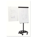 MasterVision 360 Multi-Use Mobile Magnetic Dry Erase Easel, 27 x 41, Black Frame