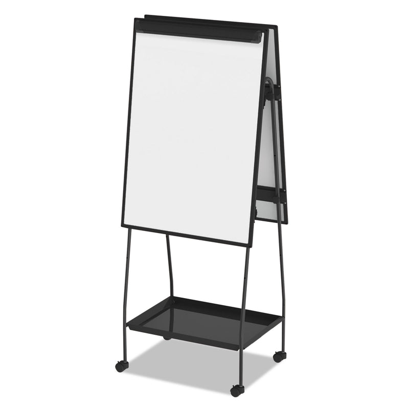 MasterVision Creation Station Dry Erase Board, 29 1/2 x 74 7/8, Black Frame