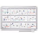 MasterVision 4 Month Planner, 36x24, Aluminum Frame
