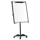MasterVision Platinum Mobile Easel, White, 29 x 41, Black Frame